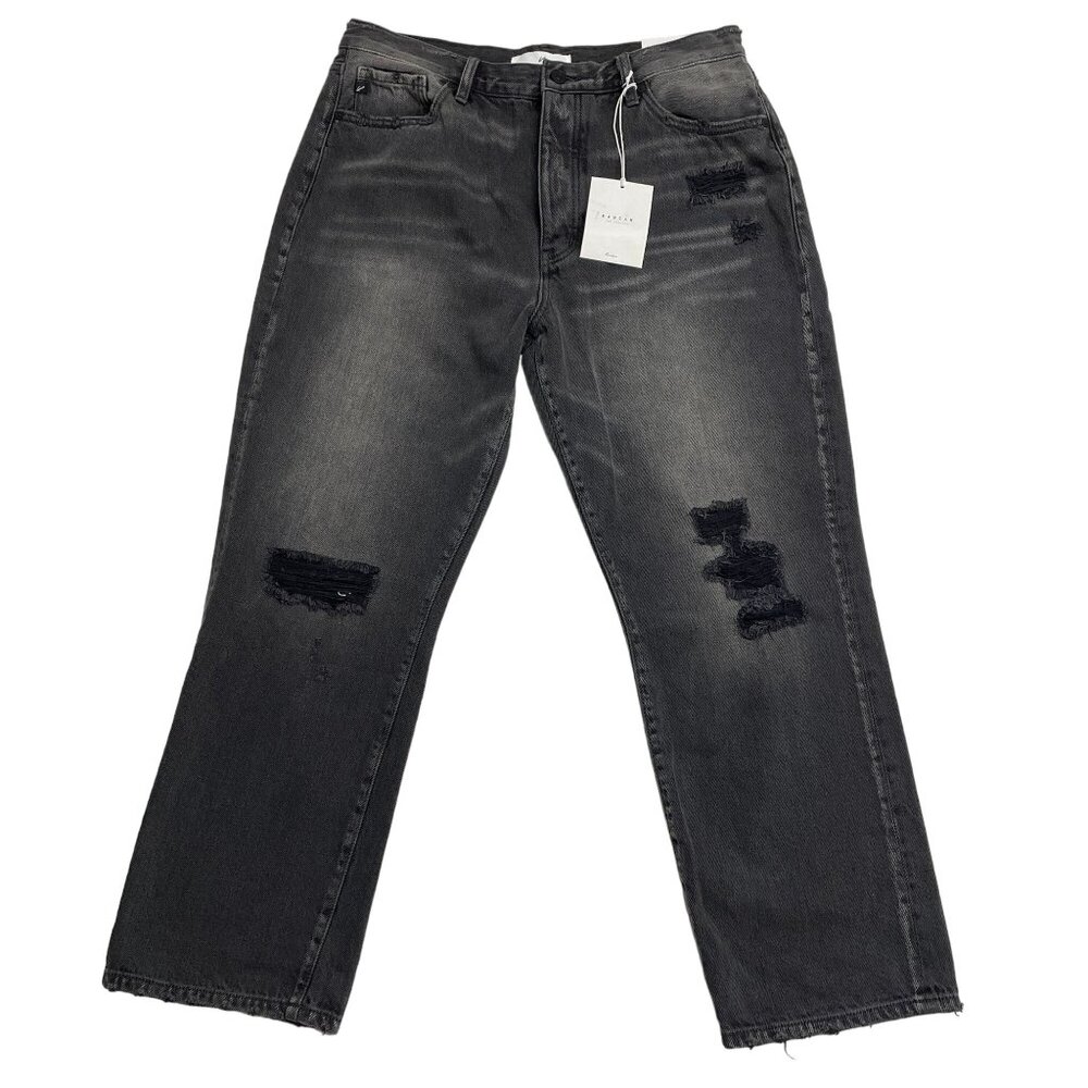 KANCAN JEANS 90'S BOYFRIEND ULTRA HIGH RISE DISTRESSED GRUNGE WOMEN'S SIZE 13/30